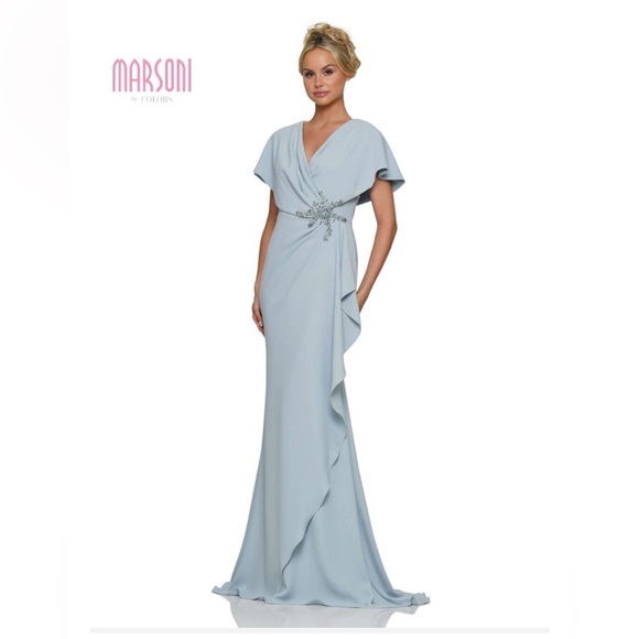 Chic Light Blue Maxi Dress Mother of Bride/Groom Dress Chic Light Blue Maxi Dress Mother of Bride/Groom Dress